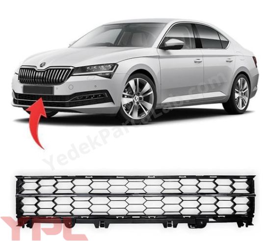 ORTA IZGARA SIYAH SUPERB 2020 ve Sonrası Modeller - 3V0853677A/551C 9B9 resmi